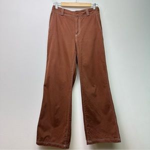 ARITZIA Sunday Best Wide Leg Pants Brown Size 28